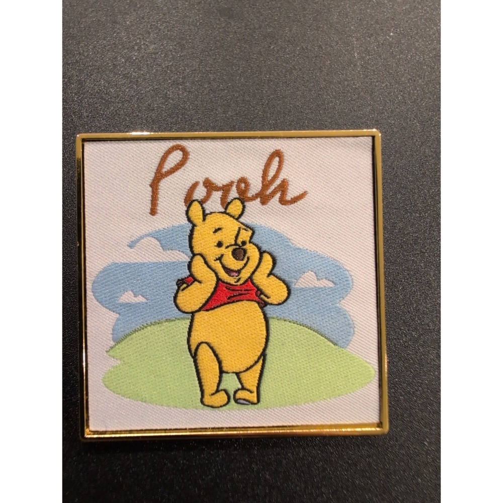 Disney Winnie the Pooh Character Portrait Embroidered Mystery Pin - Pooh Bear
